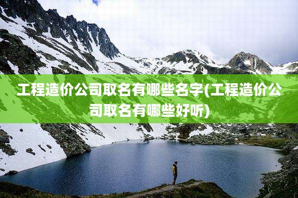 工程造价公司取名有哪些名字(工程造价公司取名有哪些好听)
