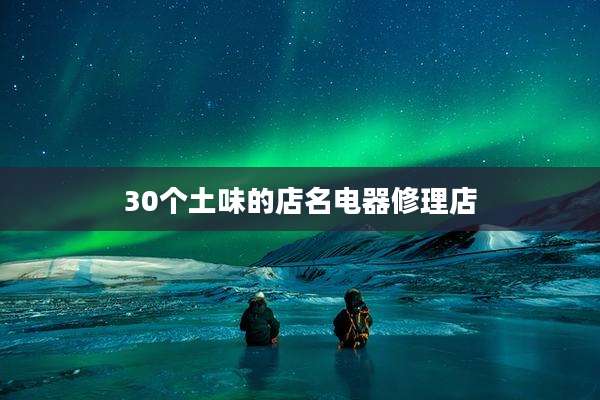 30个土味的店名电器修理店