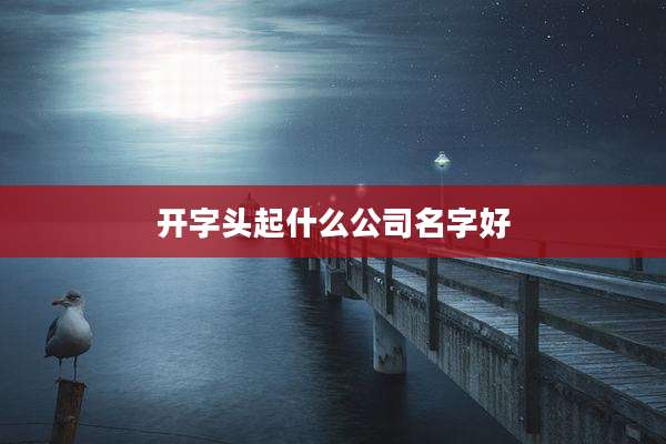 开字头起什么公司名字好