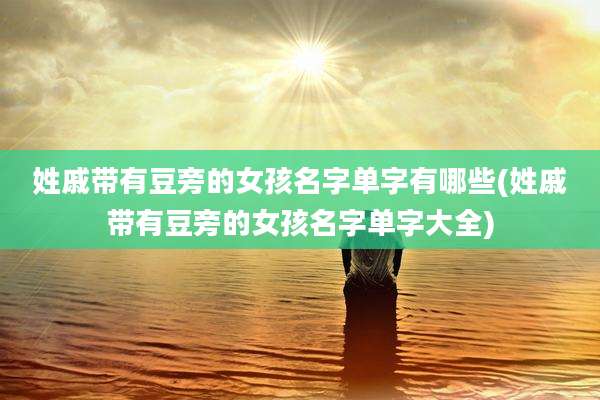 姓戚带有豆旁的女孩名字单字有哪些(姓戚带有豆旁的女孩名字单字大全)