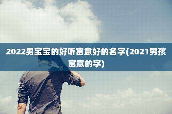 2022男宝宝的好听寓意好的名字(2021男孩寓意的字)