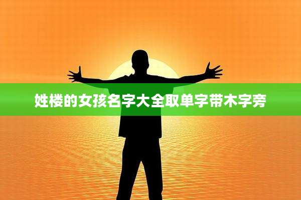 姓楼的女孩名字大全取单字带木字旁