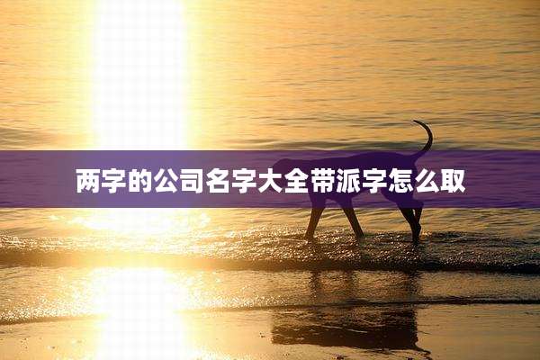 两字的公司名字大全带派字怎么取