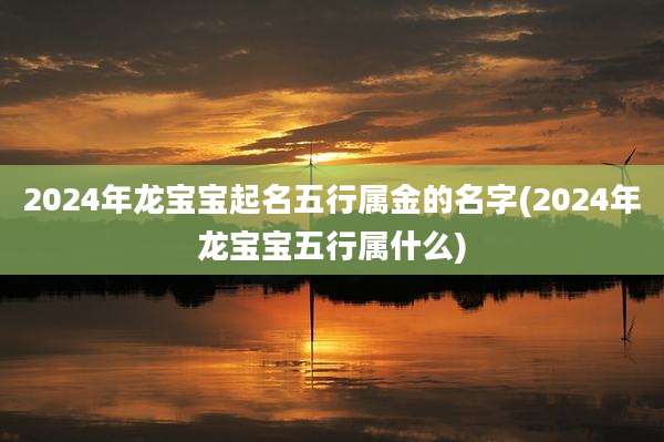 2024年龙宝宝起名五行属金的名字(2024年龙宝宝五行属什么)