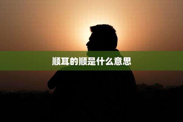 顺耳的顺是什么意思