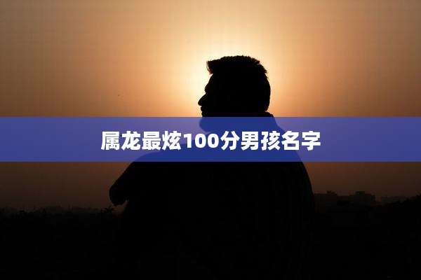 属龙最炫100分男孩名字