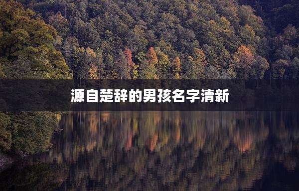 源自楚辞的男孩名字清新