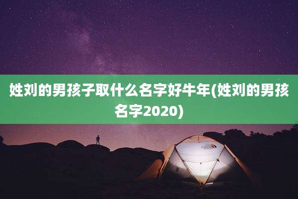 姓刘的男孩子取什么名字好牛年(姓刘的男孩名字2020)