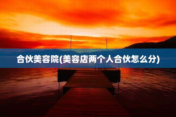 合伙美容院(美容店两个人合伙怎么分)
