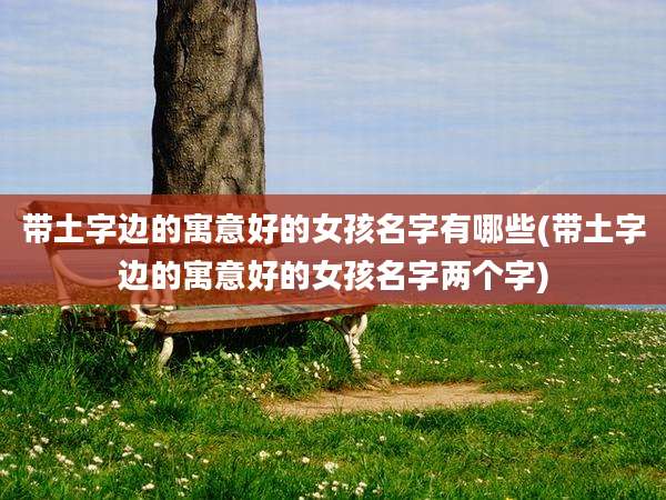 带土字边的寓意好的女孩名字有哪些(带土字边的寓意好的女孩名字两个字)