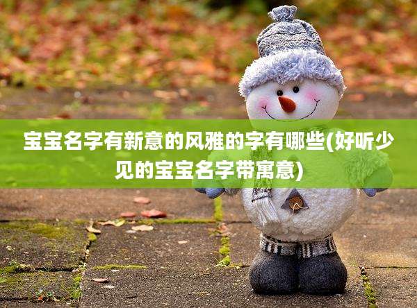 宝宝名字有新意的风雅的字有哪些(好听少见的宝宝名字带寓意)