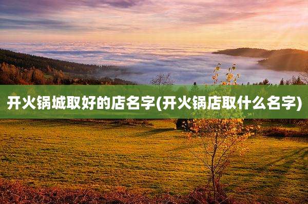 开火锅城取好的店名字(开火锅店取什么名字)