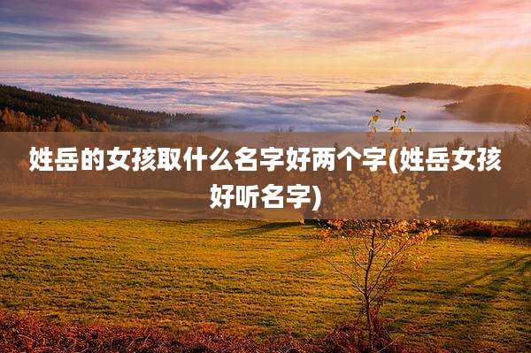 姓岳的女孩取什么名字好两个字(姓岳女孩好听名字)