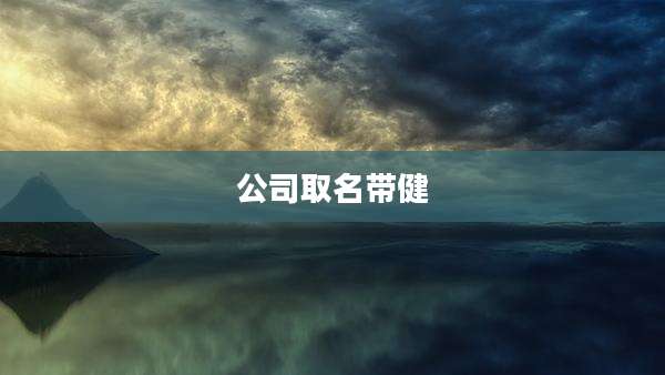 公司取名带健