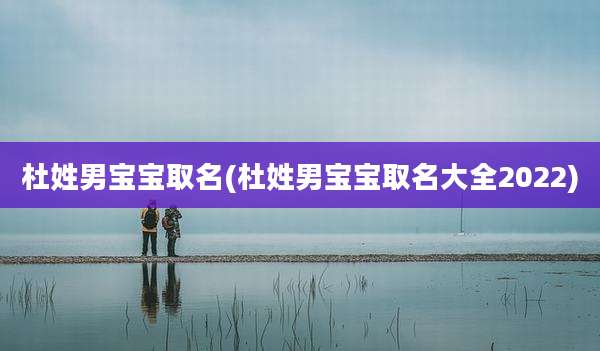 杜姓男宝宝取名(杜姓男宝宝取名大全2022)