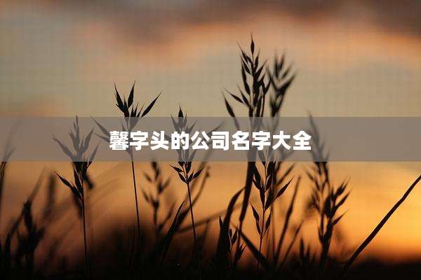 馨字头的公司名字大全