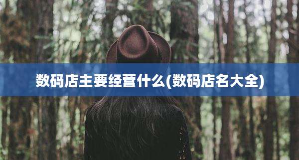 数码店主要经营什么(数码店名大全)