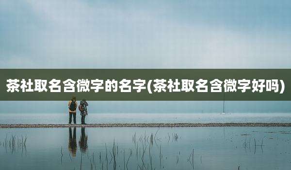 茶社取名含微字的名字(茶社取名含微字好吗)