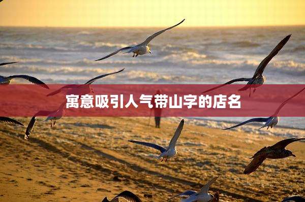 寓意吸引人气带山字的店名