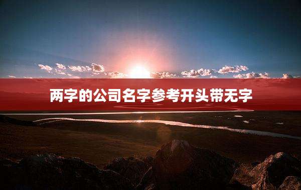 两字的公司名字参考开头带无字
