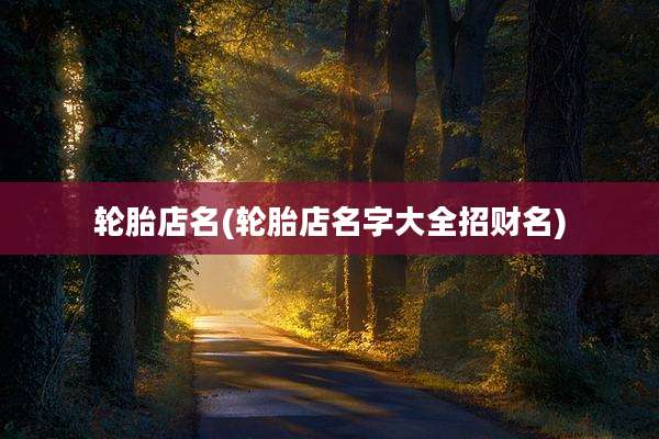 轮胎店名(轮胎店名字大全招财名)