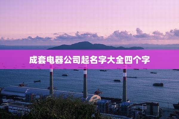 成套电器公司起名字大全四个字