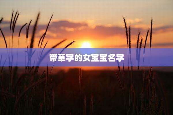 带草字的女宝宝名字