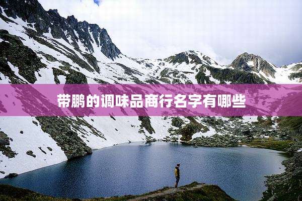 带鹏的调味品商行名字有哪些