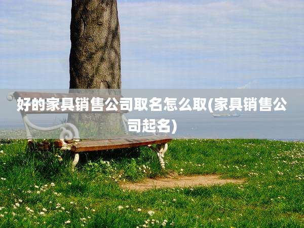 好的家具销售公司取名怎么取(家具销售公司起名)