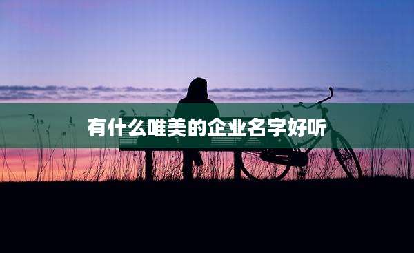 有什么唯美的企业名字好听