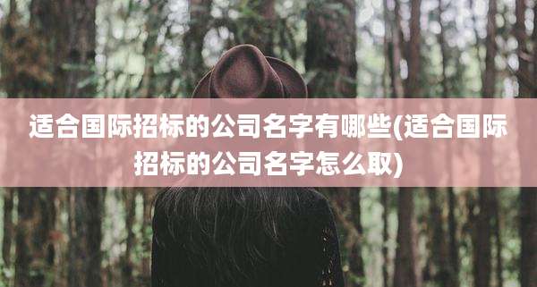 适合国际招标的公司名字有哪些(适合国际招标的公司名字怎么取)