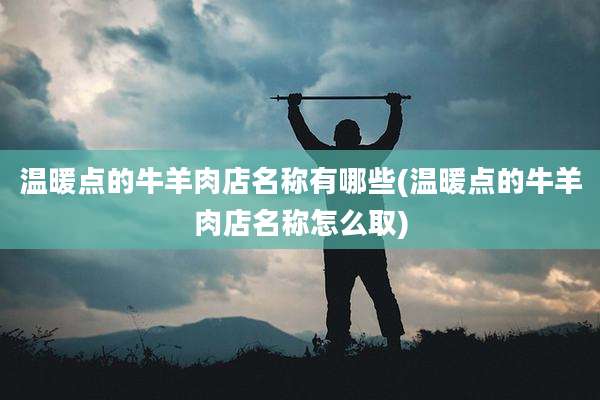 温暖点的牛羊肉店名称有哪些(温暖点的牛羊肉店名称怎么取)