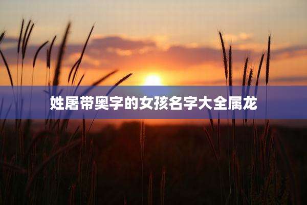 姓屠带奥字的女孩名字大全属龙