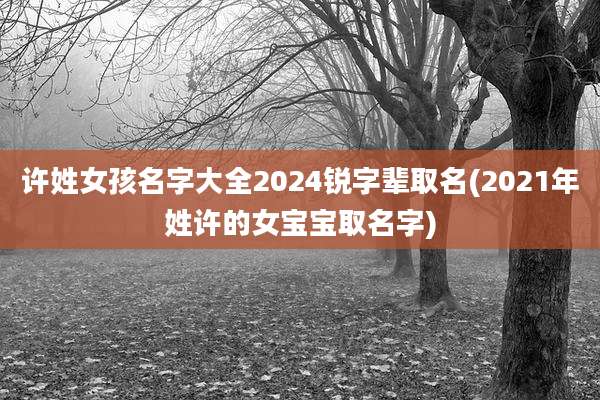 许姓女孩名字大全2024锐字辈取名(2021年姓许的女宝宝取名字)