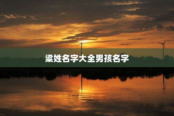 粱姓名字大全男孩名字