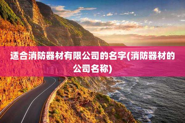 适合消防器材有限公司的名字(消防器材的公司名称)