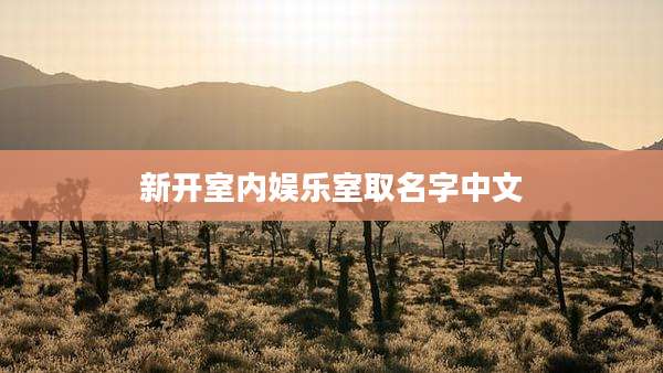 新开室内娱乐室取名字中文