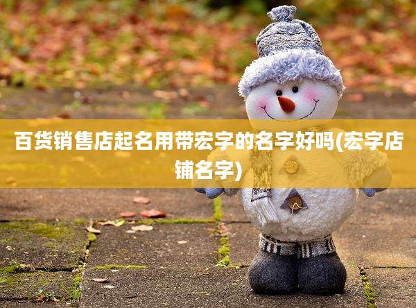 百货销售店起名用带宏字的名字好吗(宏字店铺名字)