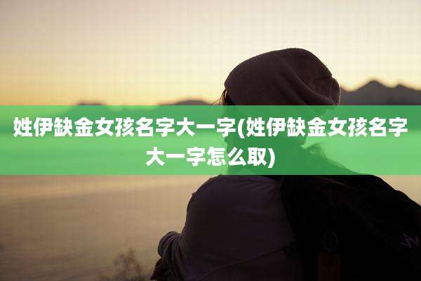 姓伊缺金女孩名字大一字(姓伊缺金女孩名字大一字怎么取)