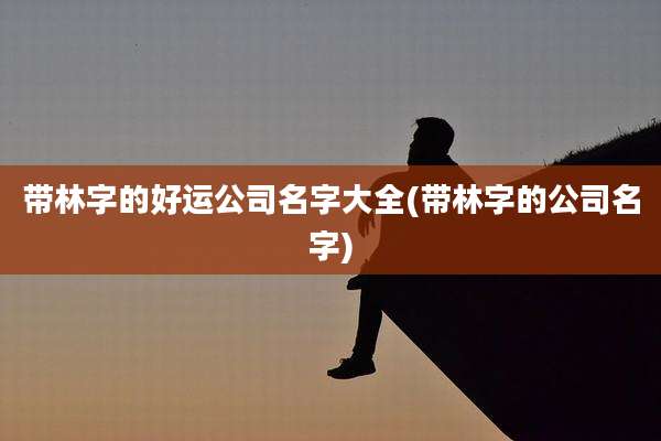 带林字的好运公司名字大全(带林字的公司名字)