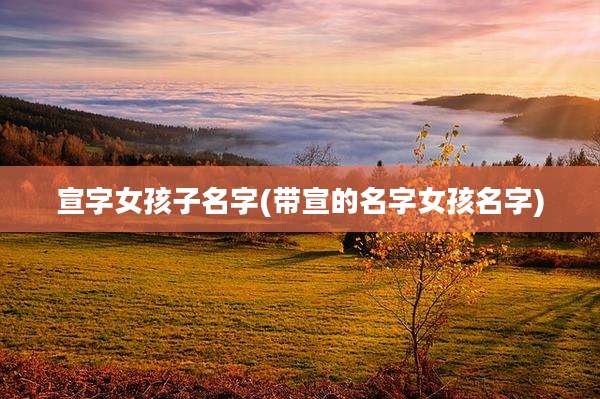 宣字女孩子名字(带宣的名字女孩名字)