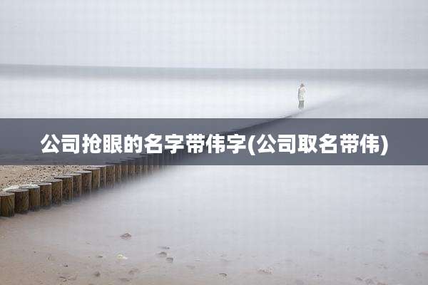公司抢眼的名字带伟字(公司取名带伟)