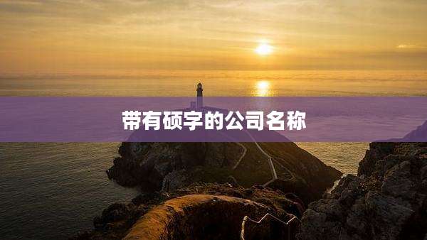 带有硕字的公司名称