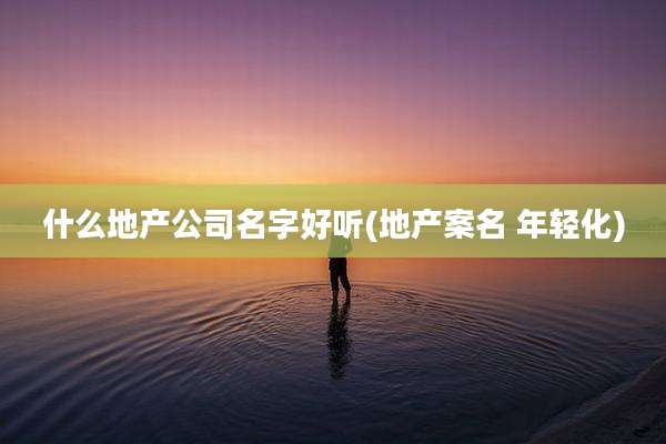 什么地产公司名字好听(地产案名 年轻化)