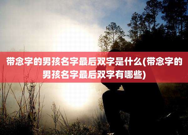 带念字的男孩名字最后双字是什么(带念字的男孩名字最后双字有哪些)