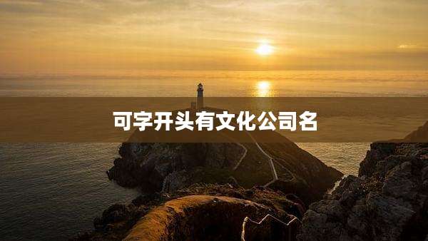 可字开头有文化公司名