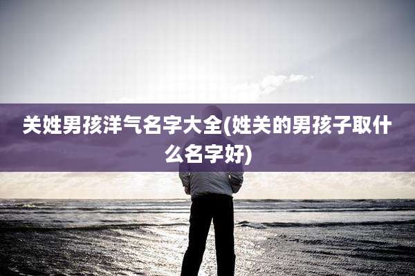 关姓男孩洋气名字大全(姓关的男孩子取什么名字好)