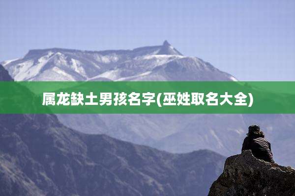 属龙缺土男孩名字(巫姓取名大全)