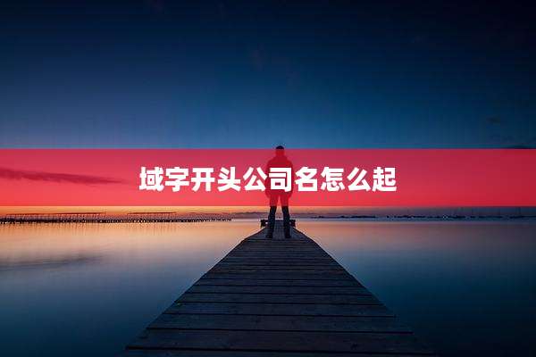 域字开头公司名怎么起