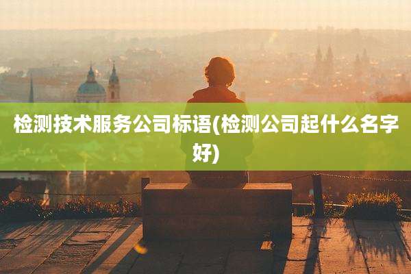 检测技术服务公司标语(检测公司起什么名字好)